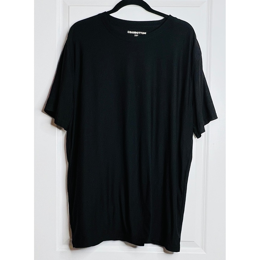 Bearbottom T-Shirt Men XXL Black Short Sleeve Stretch Tee Poly Spandex Crew Neck